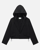 Cropped Hooded Blazer