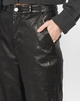 Relaxed Leather Trousers