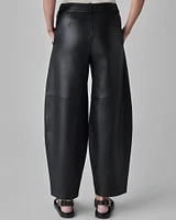 Lambskin Curve Seam Pants