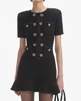 Black Button Dress