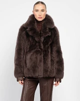 Shearling With Leather Coat