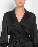 Silk Wrap Top