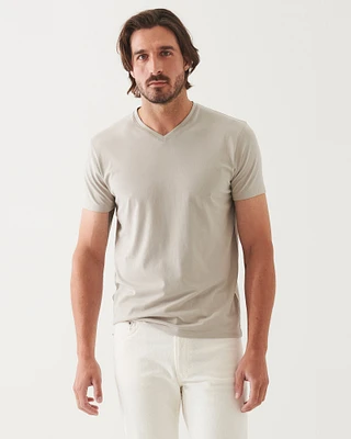 Short Sleeve V-Neck Stretch Tee