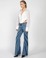 Darted Bootcut Jeans