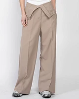 Wide Leg Fold Over Trousers