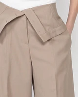 Wide Leg Fold Over Trousers