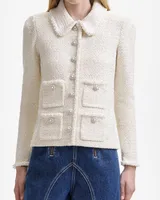 Sequin Knit Pearl Cardigan
