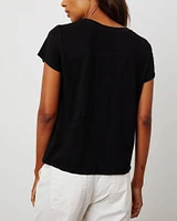 Linen Knit Short Sleeve Crew