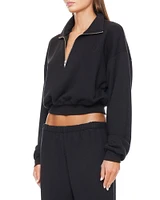 Crop Half-Zip Sweatshirt