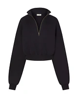 Crop Half-Zip Sweatshirt