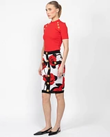 Roses Jacquard Skirt