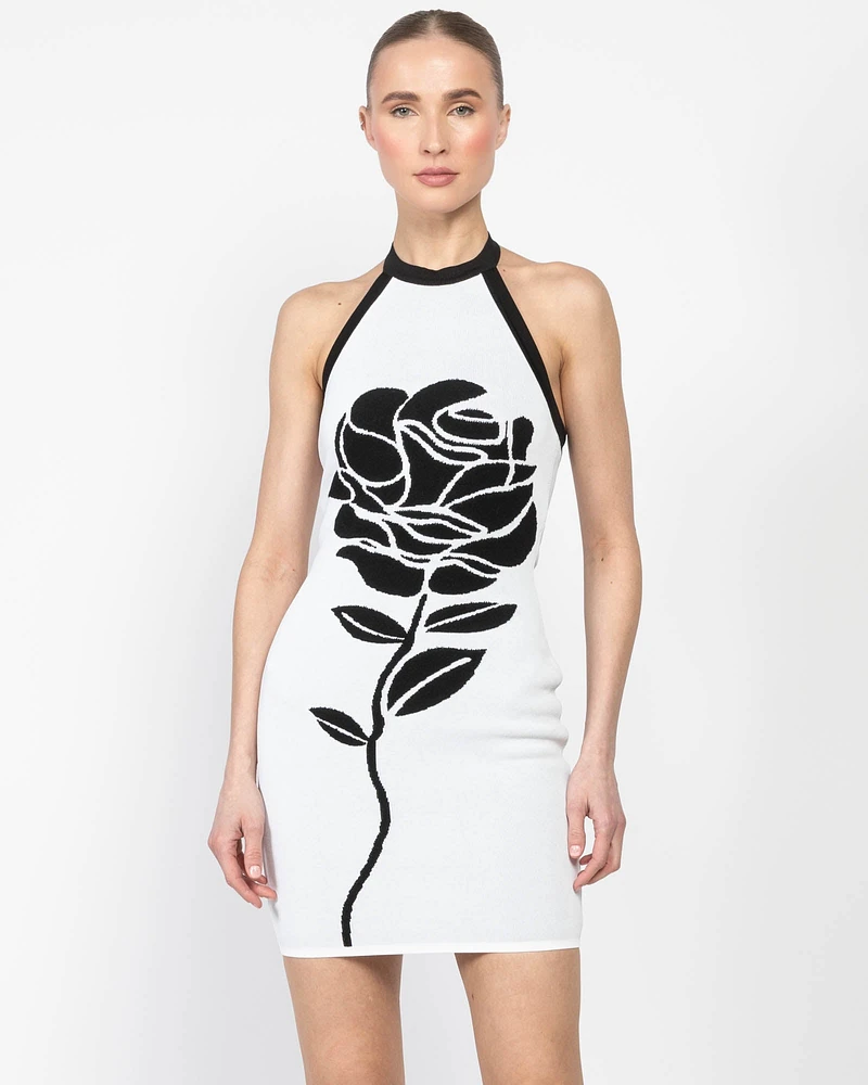 Halterneck Rose Dress