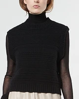 Mesh Long Sleeve Turtleneck