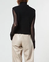 Mesh Long Sleeve Turtleneck