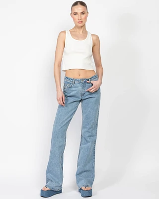 Wide Leg Denim Jeans