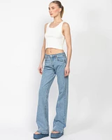 Wide Leg Denim Jeans