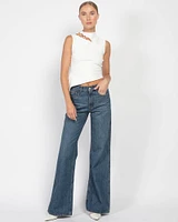 Wide Leg Denim Pants