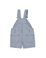 Stripe Short Overalls