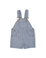 Stripe Short Overalls