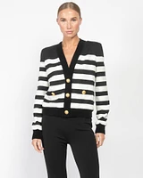 Stripe Jersey Cardigan