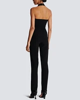 Sleeveless V-Neck Tailored Jumpsuit