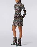 Long Sleeve Zigzag Dress