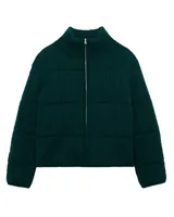 Cable Knit Puffer Jacket