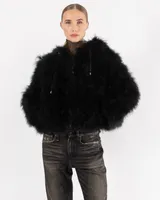 Hooded Feather Jacket
