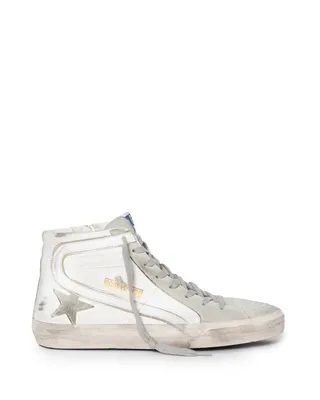 Slide Leather High Top Sneakers