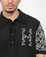 Knit 'H' Pattern Polo