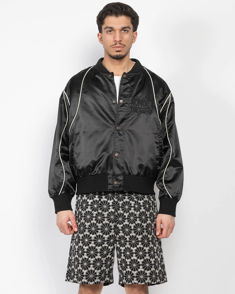 Satin Bomber Jacket