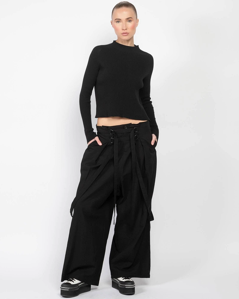 Strap Wide Pants