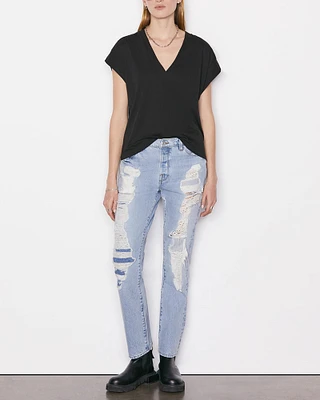 Le Mid Rise V-Neck T-Shirt