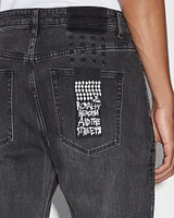 Hazlow Black Metal Jeans