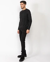 Merino Raglan Rib Crewneck