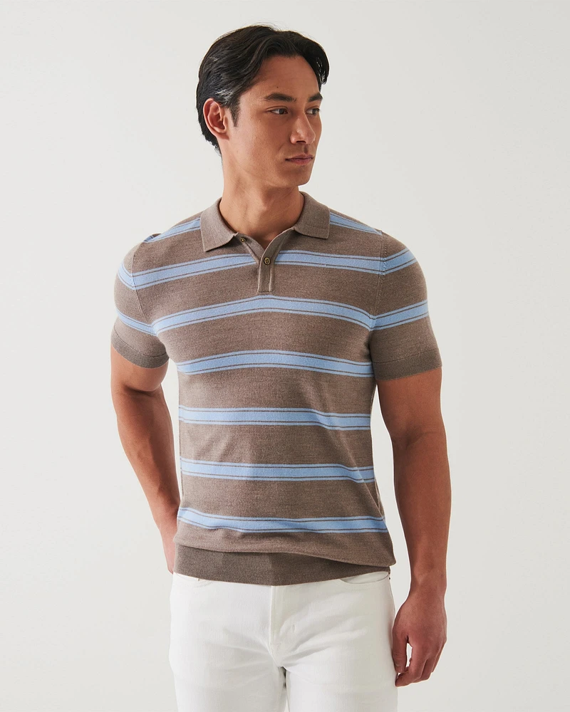 Short Sleeve Stripe Polo