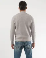 Rib 1/4 Zip Mock Neck Sweater