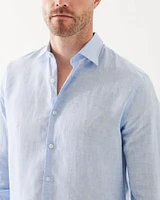 Long Sleeve Linen Chambray Shirt