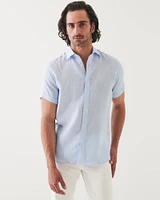 Short Sleeve Linen Chambray Shirt