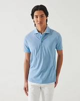 Short Sleeve Micro Print Polo