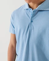 Short Sleeve Micro Print Polo