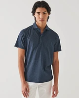 Short Sleeve Diamond Print Polo