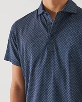 Short Sleeve Diamond Print Polo