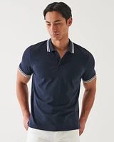 Short Sleeve Tipped Button Polo