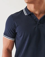 Short Sleeve Tipped Button Polo