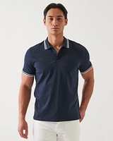 Short Sleeve Tipped Button Polo