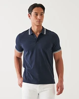 Short Sleeve Tipped Button Polo