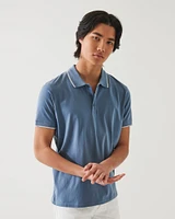 Short Sleeve Tipped Button Polo