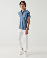 Short Sleeve Tipped Button Polo