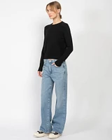 Crop Reverse Seam Sweater